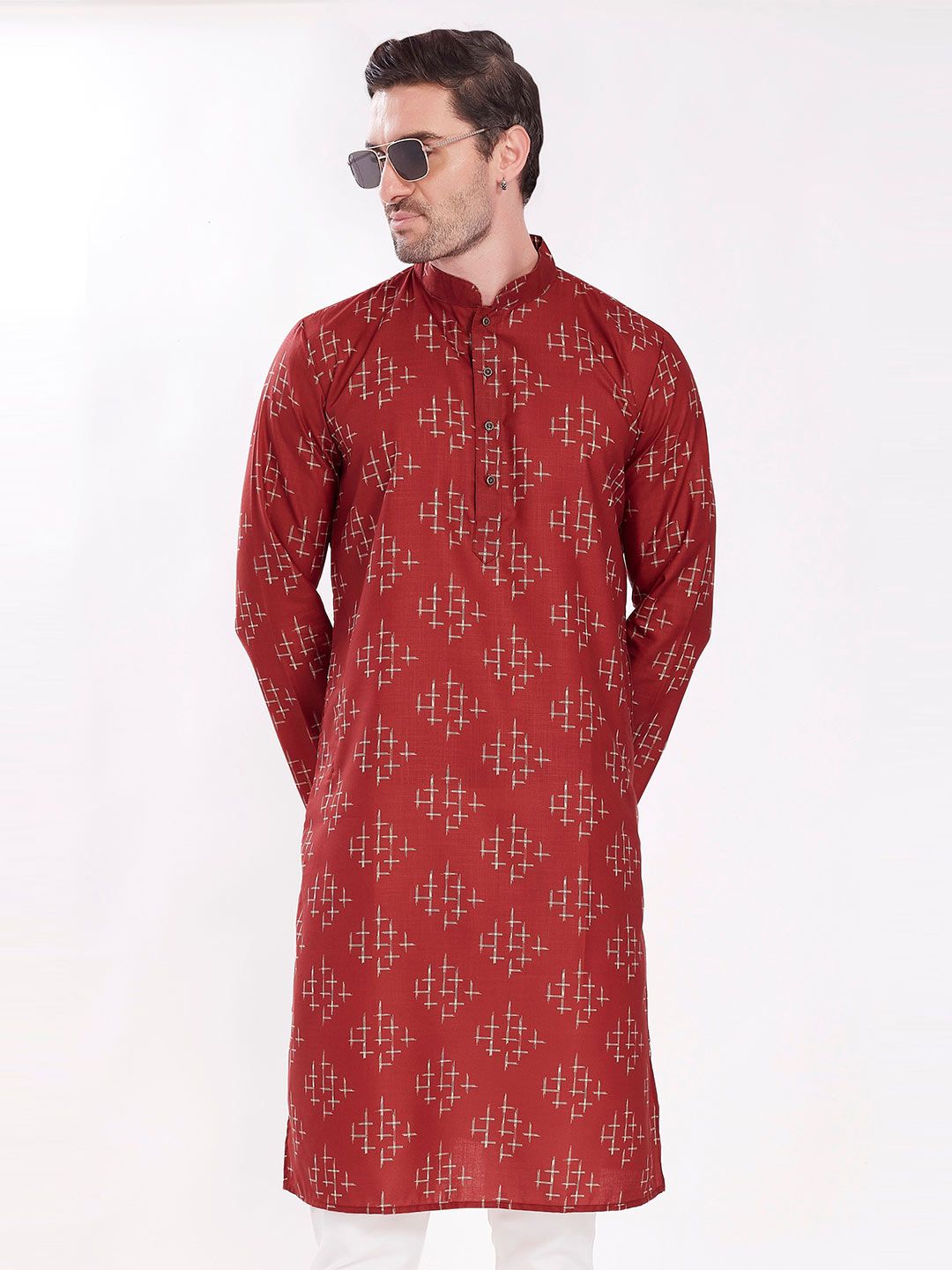 DIVISIVE Men Geometric Printed Kurta-picture-38