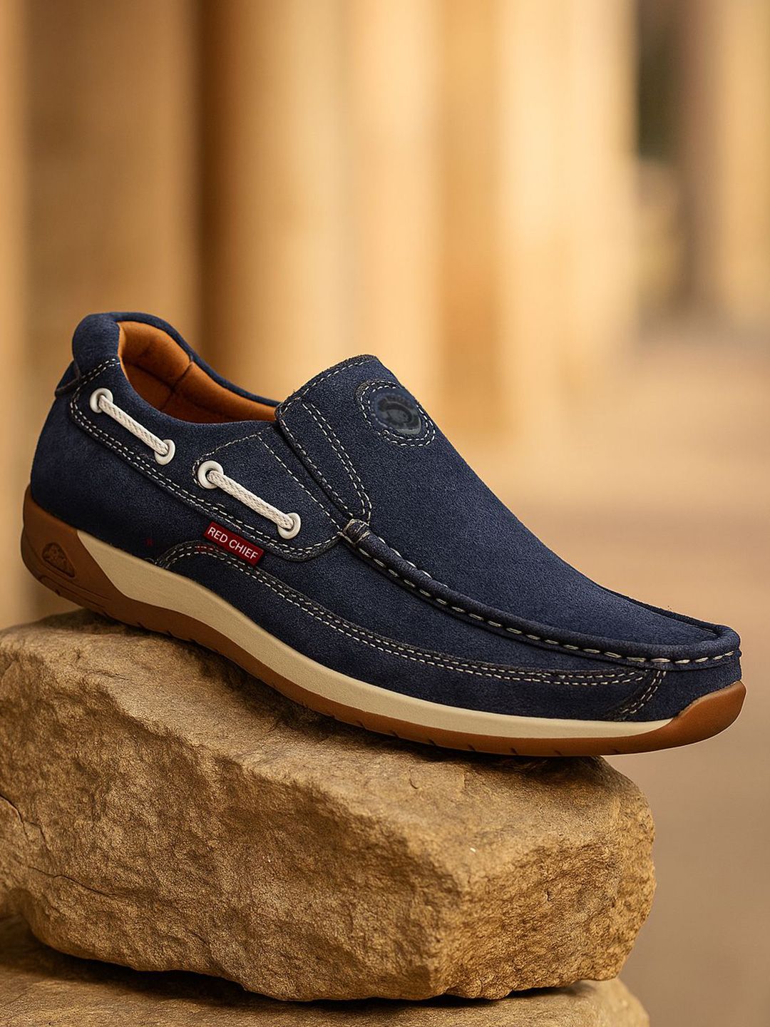 Genuine Leather Casual Loafers for Men Blue RC3504 002 ...
