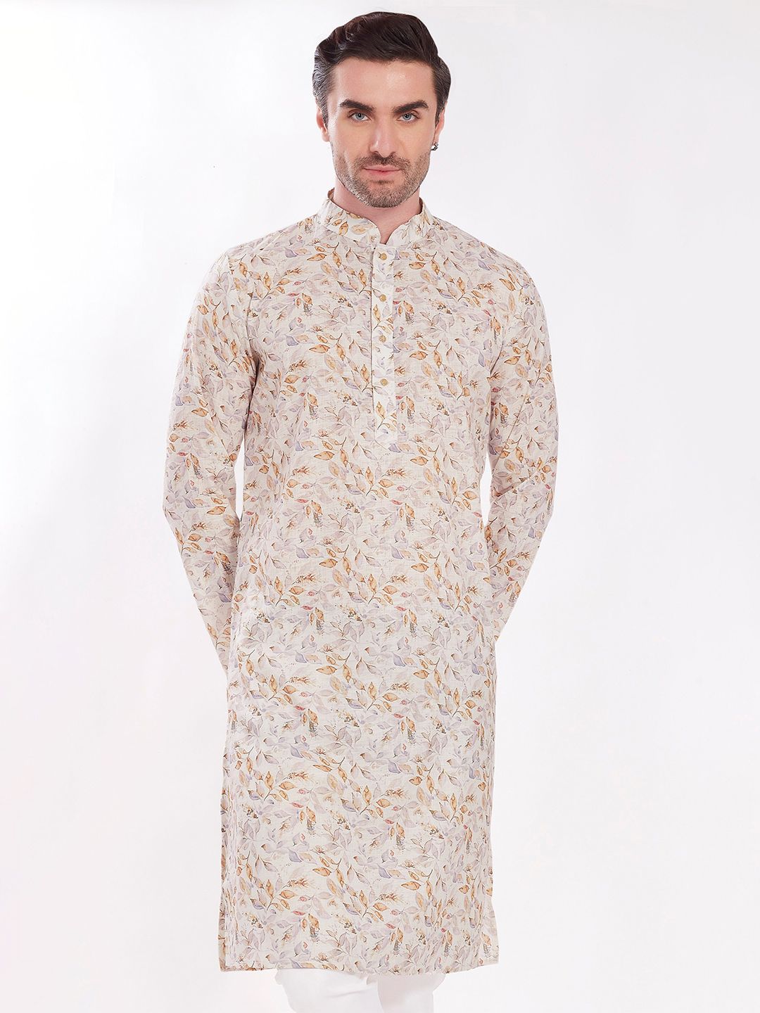 DIVISIVE Men Geometric Printed Daily Cotton Straight Kurta-picture-22