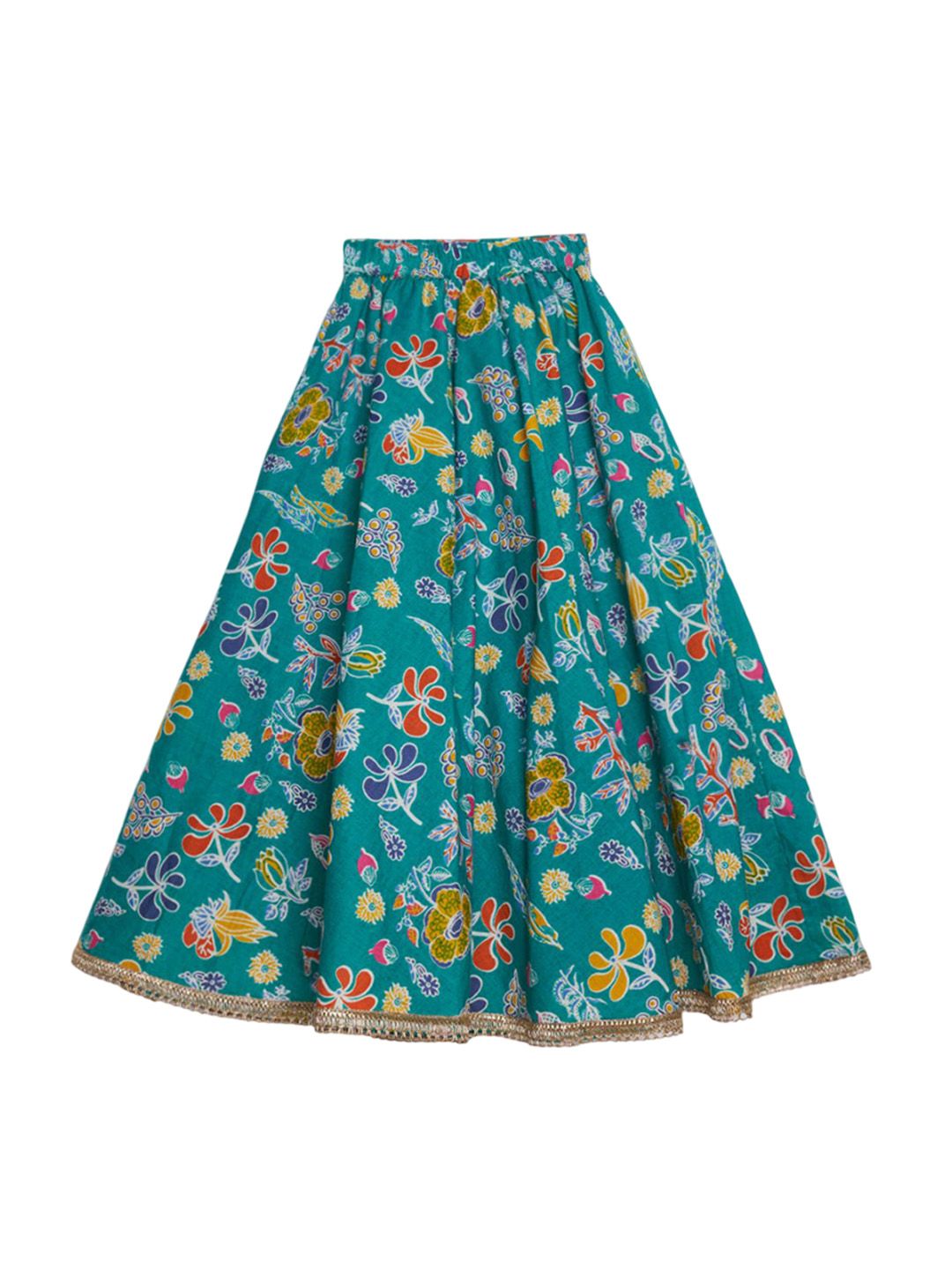 studio rasa Girls Floral Printed Maxi Skirt-picture-27