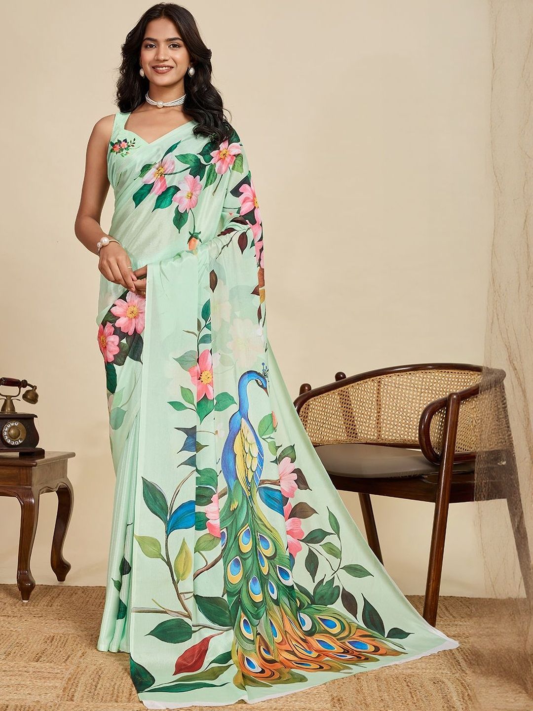 Mitera Floral Printed Saree-picture-17