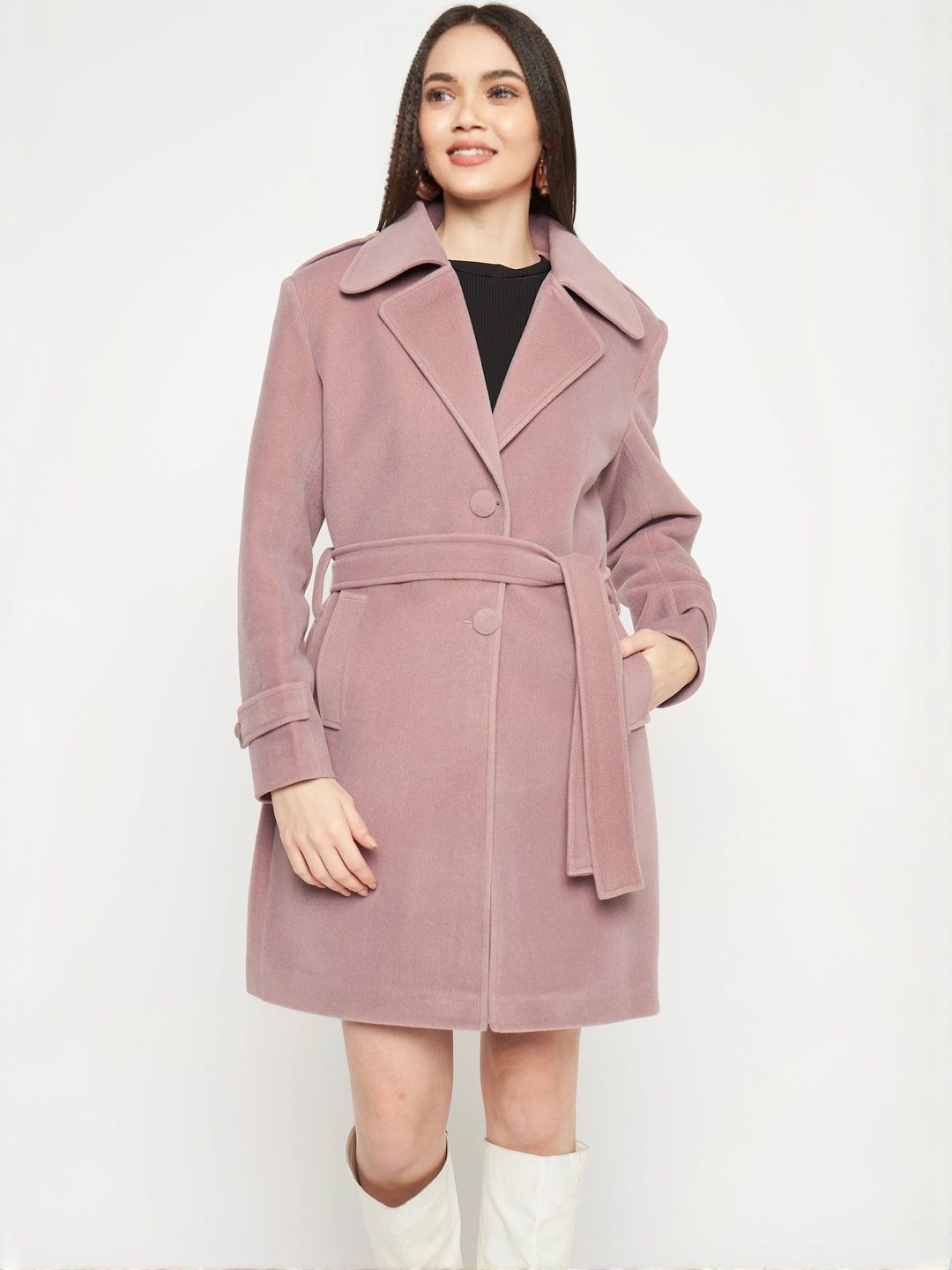 Roadster The Lifestyle Co. Notched Lapel Woollen Overcoat-picture-23