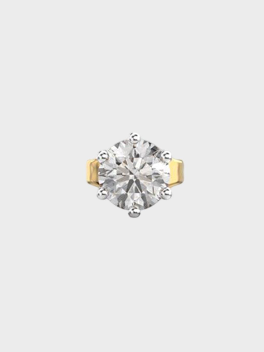 Jewelbox Men 18Kt Gold Refined Oval Stud Earring With 0.11 Carat Diamond - 0.57 g-picture-20