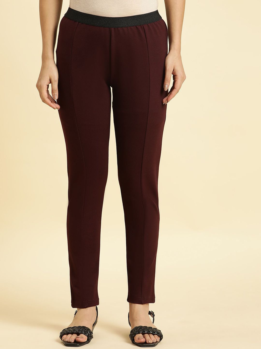 W Slim Fit Ankle Length Leggings-picture-12