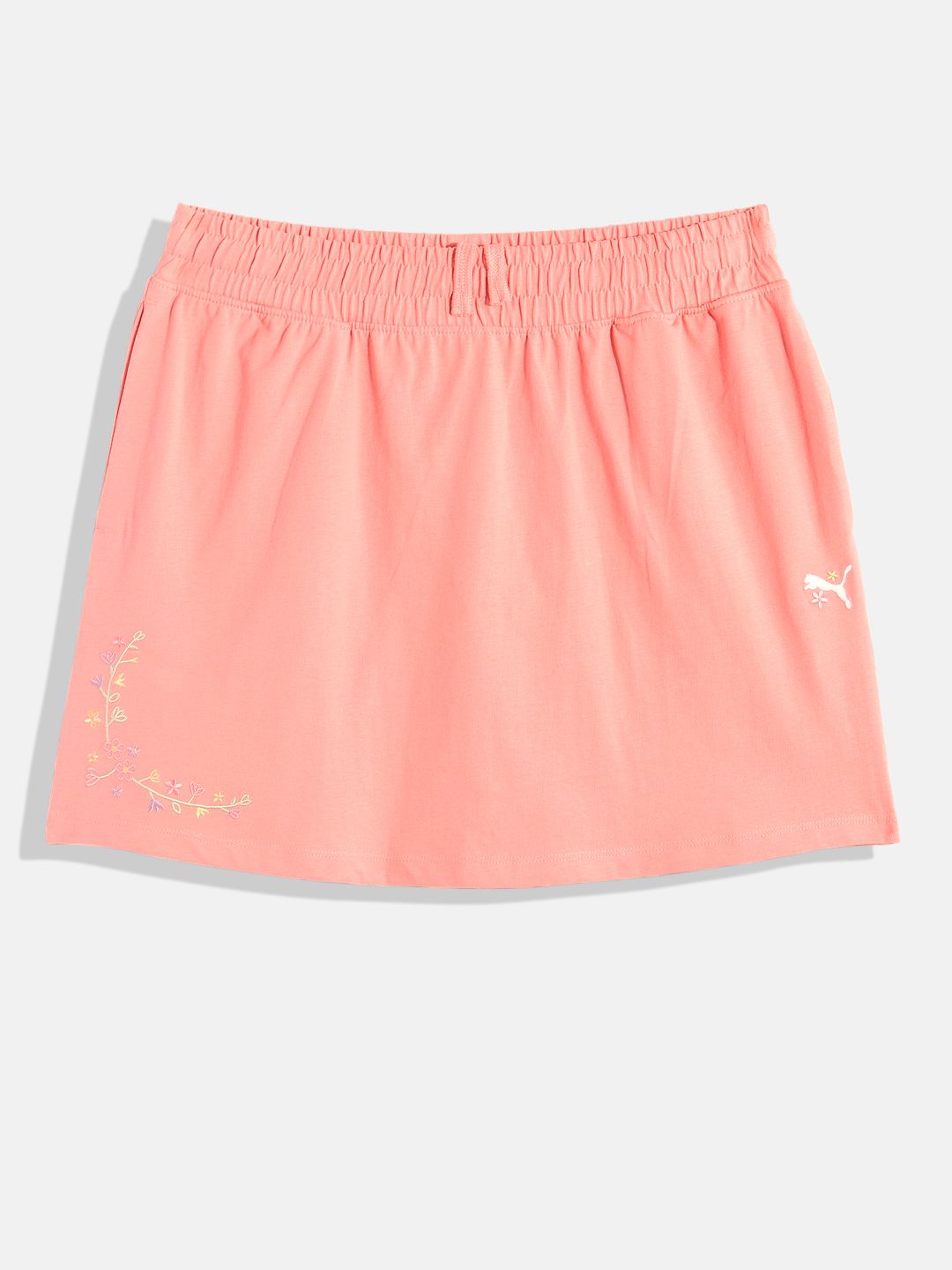 Puma Girls FLOWER FARM Youth Above-Knee Casual Pure Cotton Skirt-picture-19