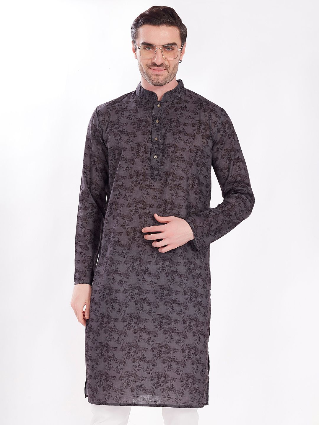 DIVISIVE Men Geometric Printed Daily Cotton Straight Kurta-picture-33