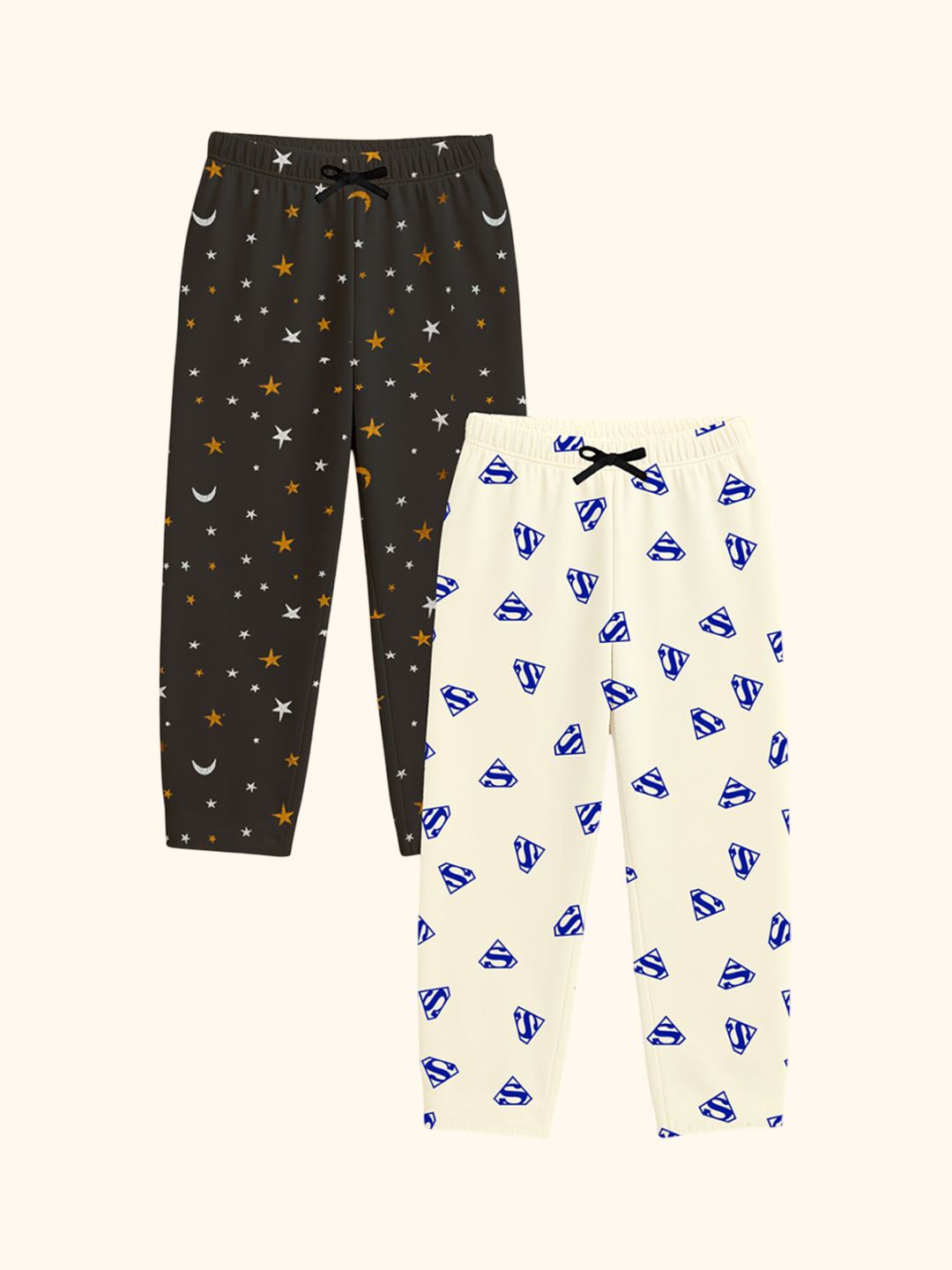 DIAZ Kids Pack Of 2 Printed Cotton Lounge Pants-picture-27