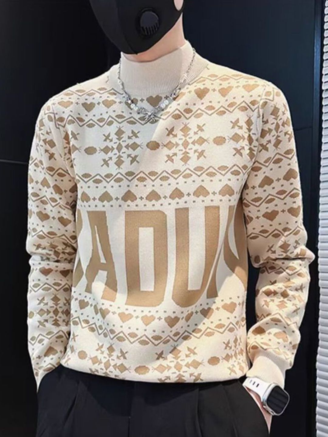 StyleCast x Revolte Men Geometric Printed Pullover Sweater-picture-13