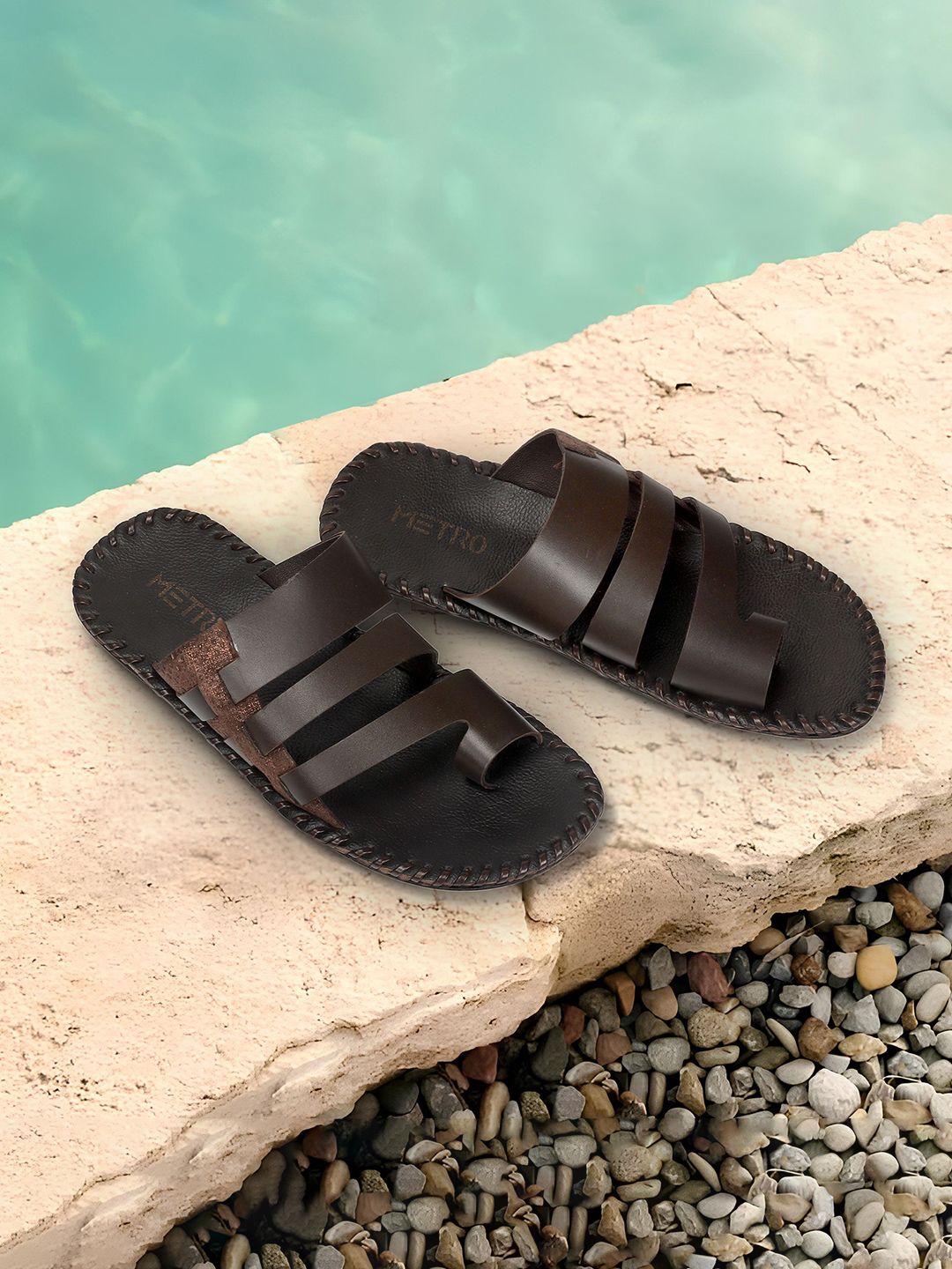 Metro Men Leather Comfort Sandals-picture-35