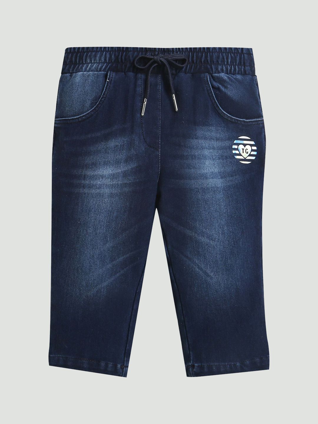 Tiny Girl Girls Slim Fit Mid-Rise Heavy Fade Embellished Stretchable Jeans-picture-10