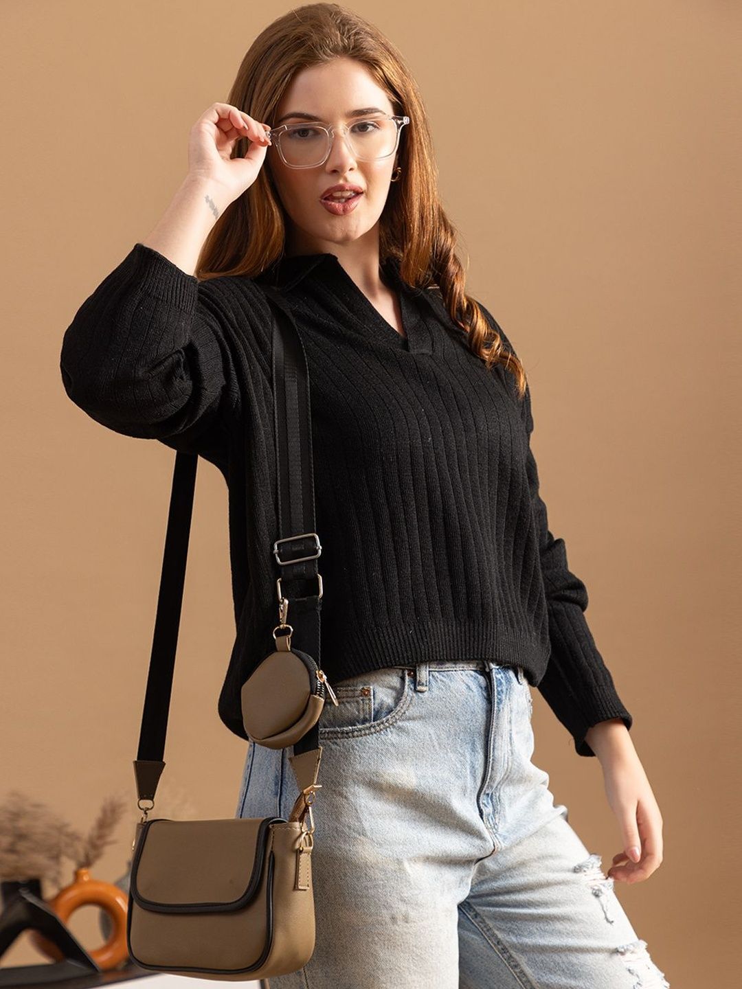 Roadster Women Acrylic Shirt Collar Pullover-image-37