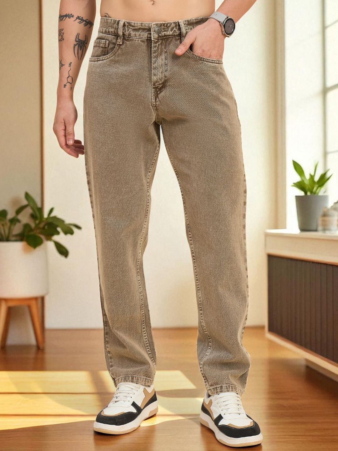 STUDIO NEXX Men Straight Fit Mid-Rise Jeans-picture-18