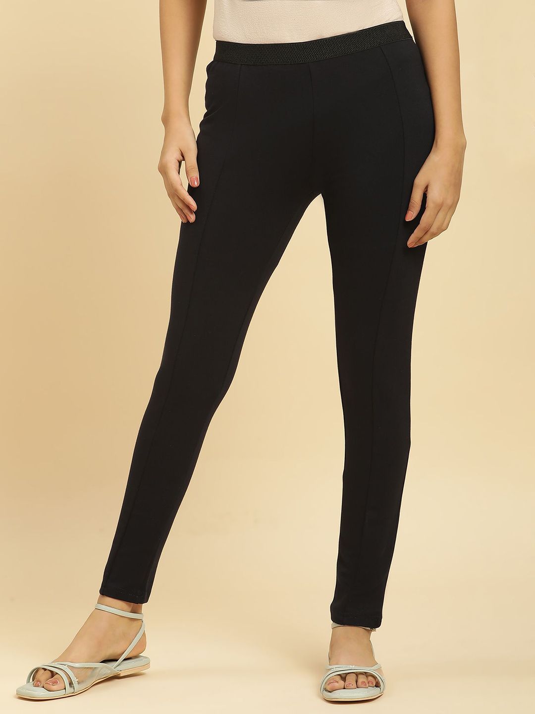 W Slim Fit Ankle Length Leggings-picture-23