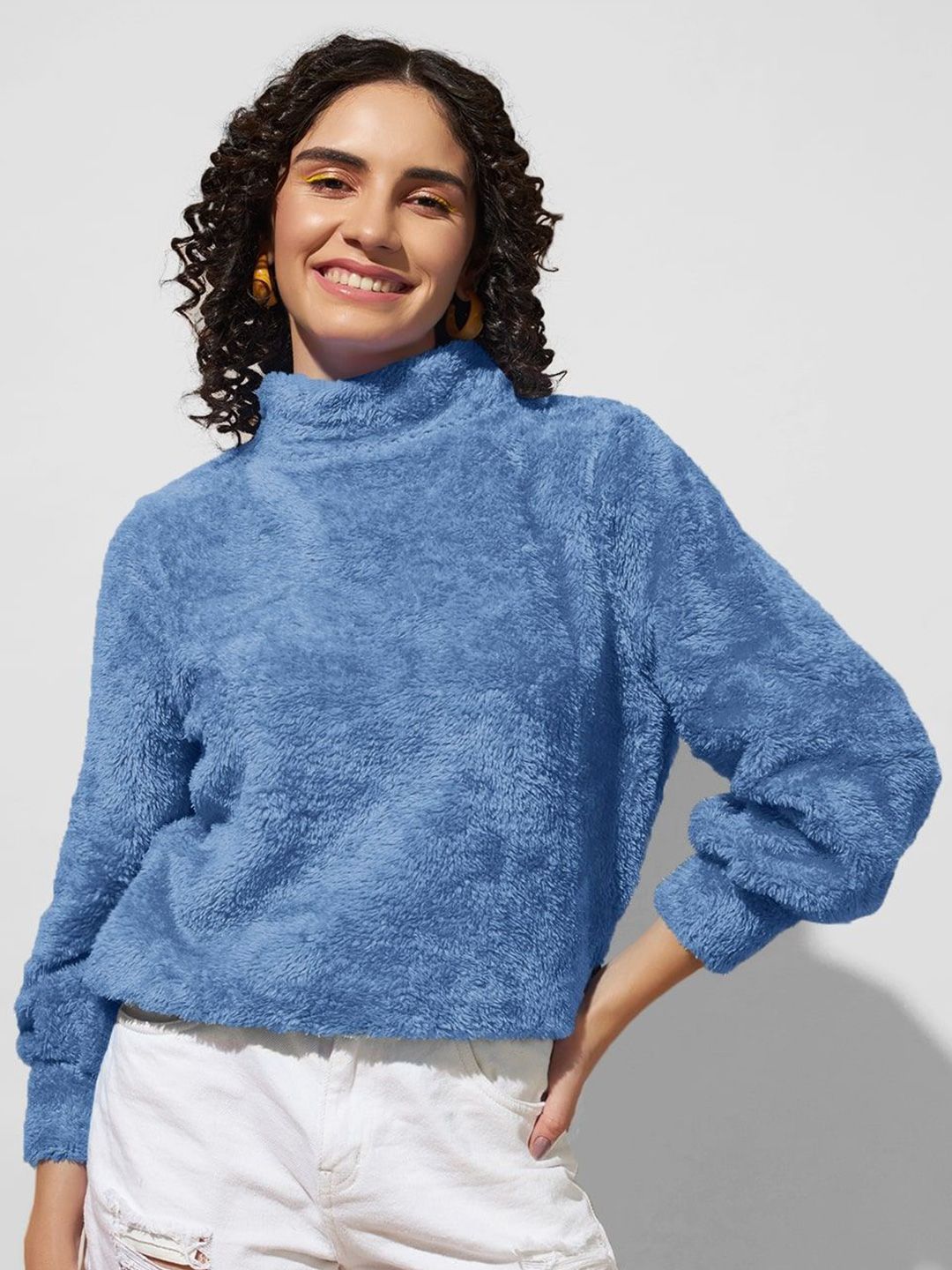 The Dry State Women Solid Long Sleeve High-Neck Pullover-picture-16