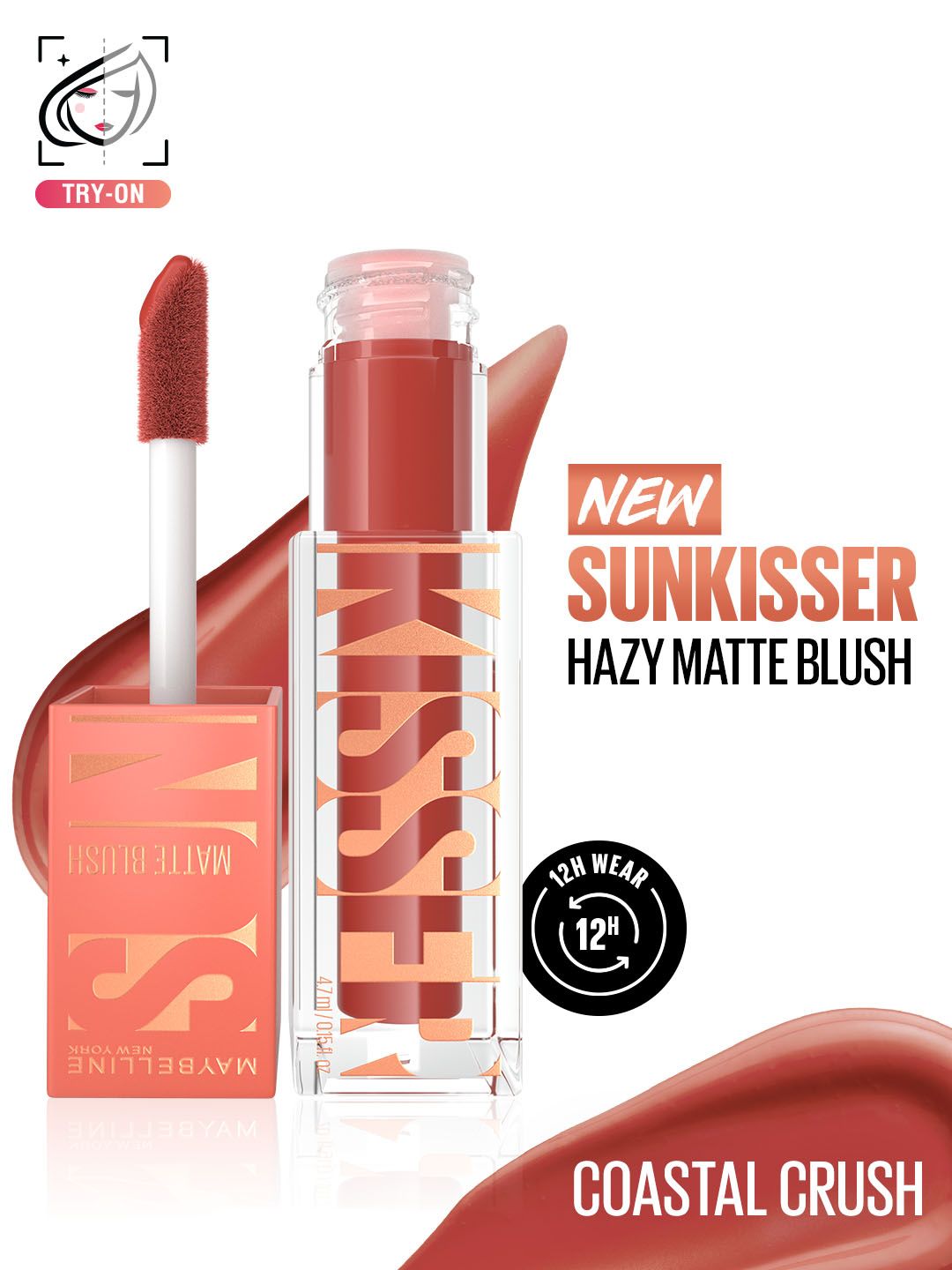 Maybelline Sunkisser Hazy Matte Transfer Proof Blush 4.7g - Coastal Crush 39-image-30