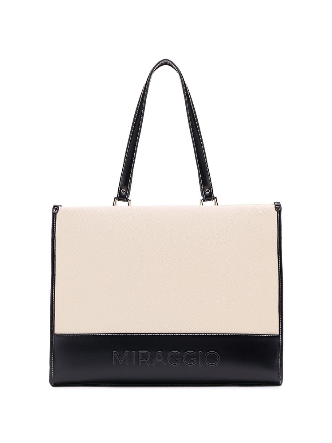 MIRAGGIO Women Colourblocked Structured Shoulder Bag-image-35