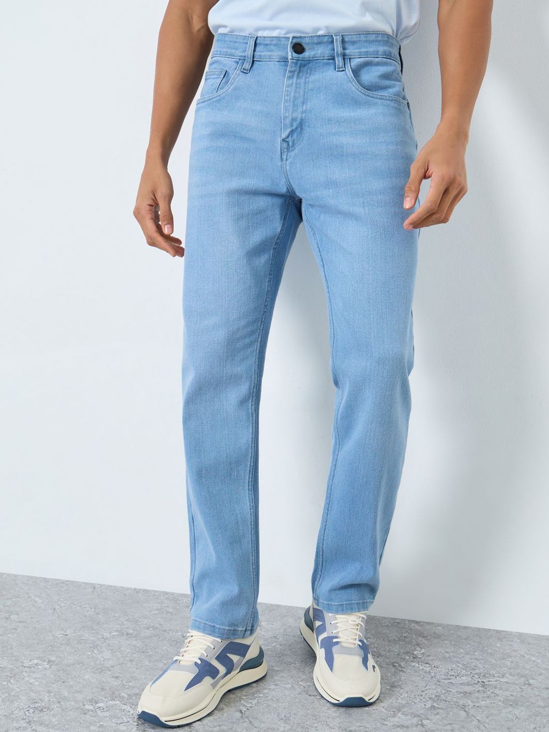 Styli Men Mid-Rise Light Fade Stretchable Jeans-picture-17