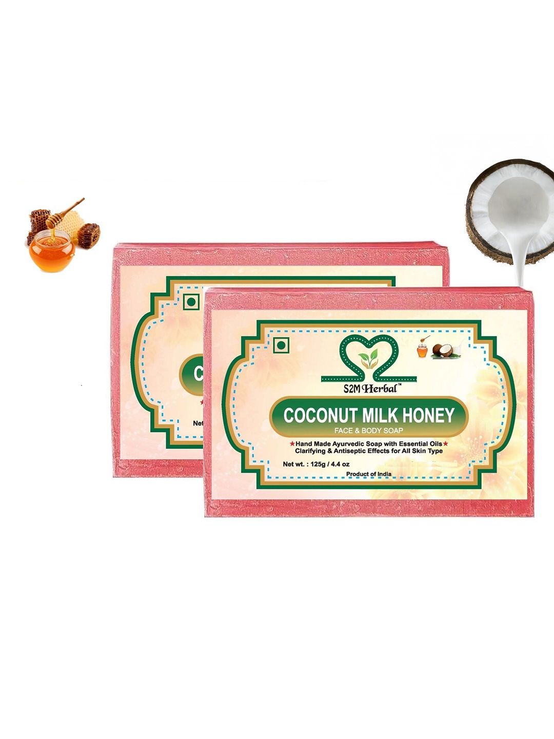 S2M Herbal Set Of 2 Coconut Milk Honey Soap - 125 g Each-picture-15