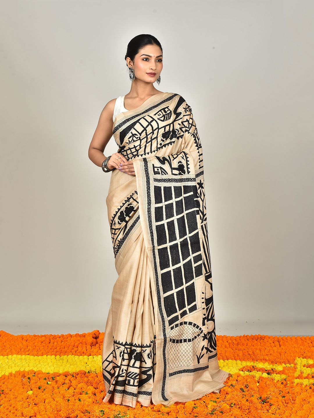 RAM SHYAM collection Ethnic Motifs Pure Silk Handloom Saree-picture-31