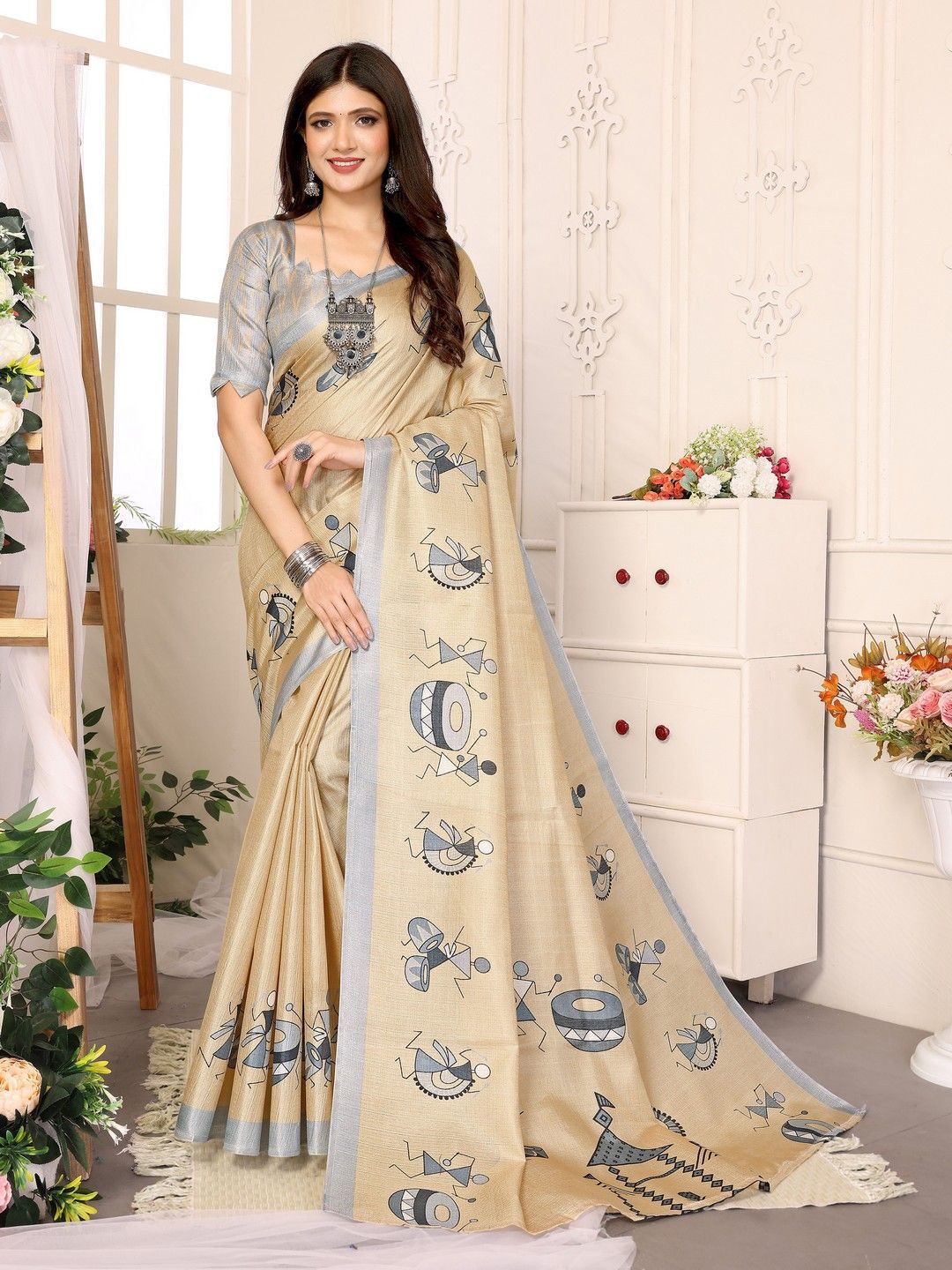 priyashi Warli Printed Saree-picture-25