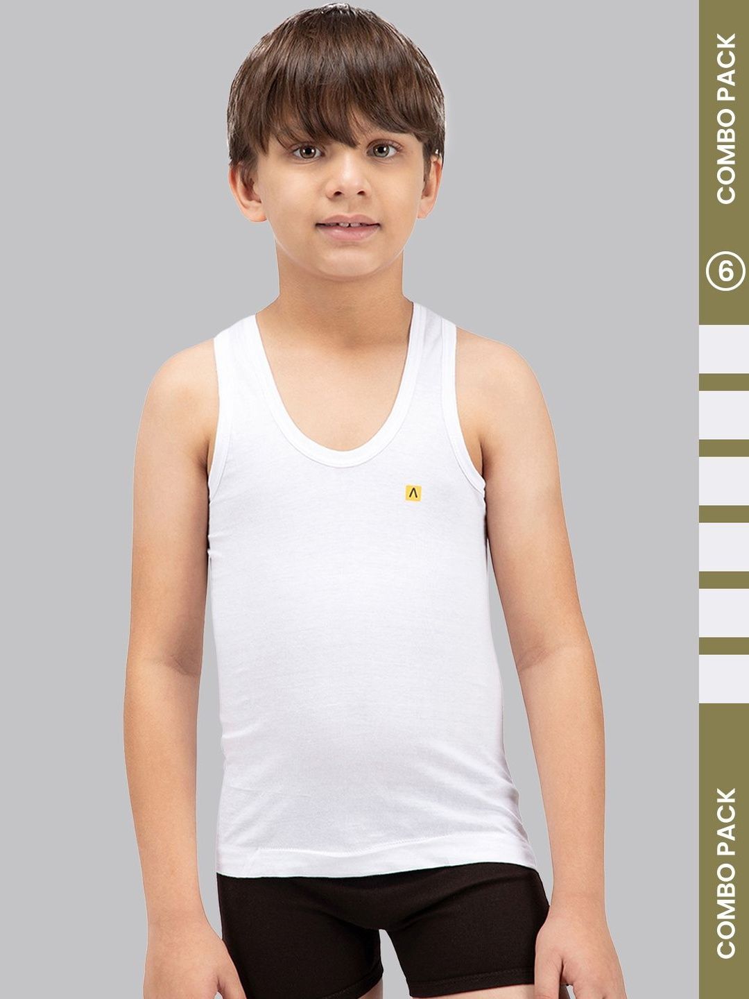 AMUL COMFY Boys Pack of 6 Cotton Undershirt-image-39