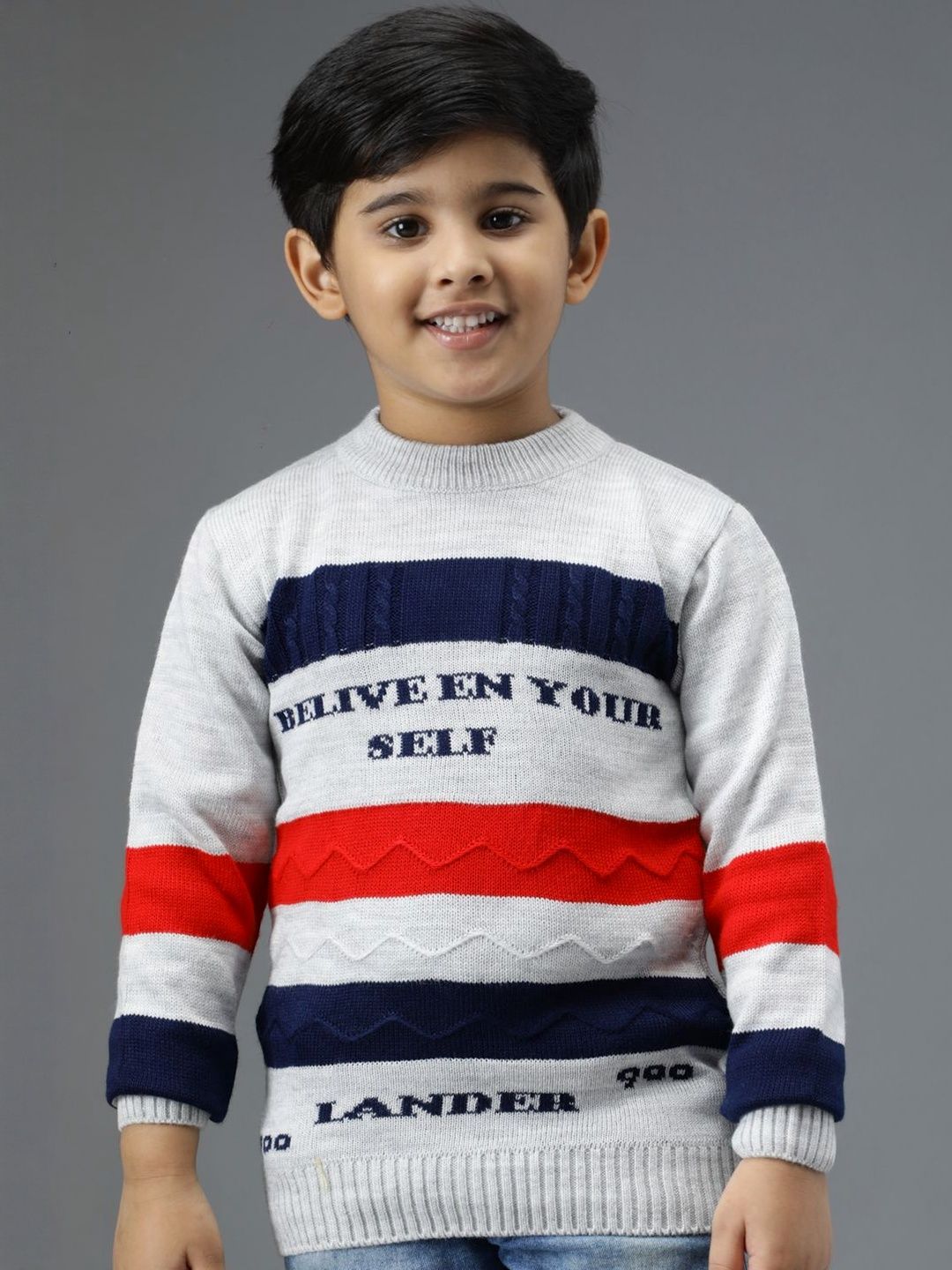 TRENDY WORLD Boys Pack of 2 Striped Woollen Pullover-picture-45