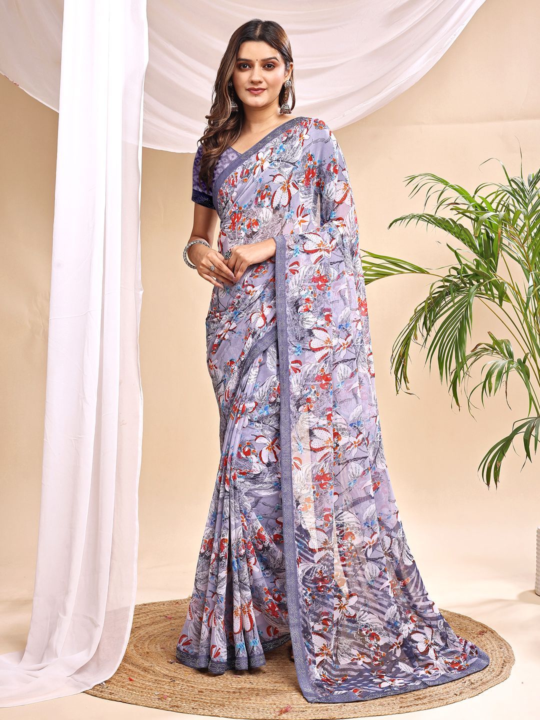 Leelavati Floral Printed Saree-picture-28