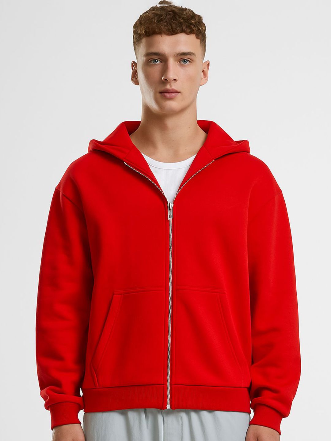 Besick Men Hooded Solid Cotton Lightweight Bomber Jacket-picture-11
