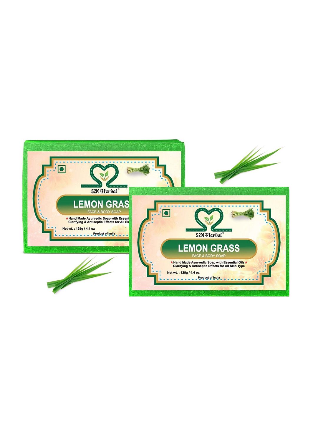 S2M Herbal Set Of 2 Lemongrass Soap - 125 g Each-image-45