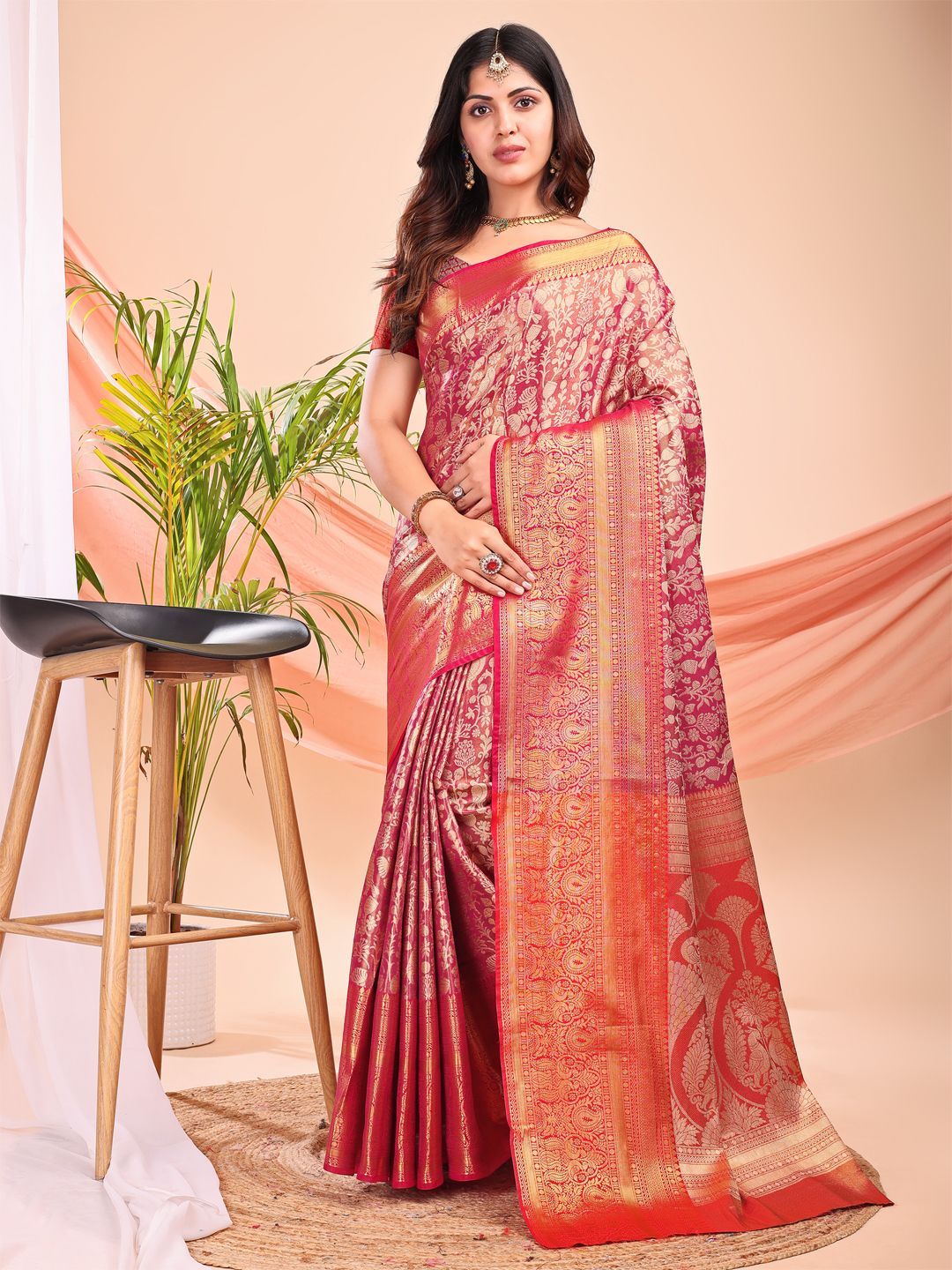 Leelavati Woven Design Ethnic Motifs Zari Kanjeevaram Saree-picture-31