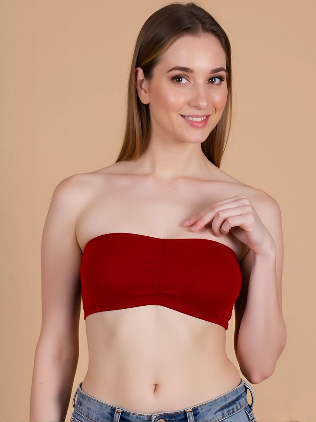 Moda Rapido Bandeau Full Coverage Non Padded Strapless Tube Bra-picture-56