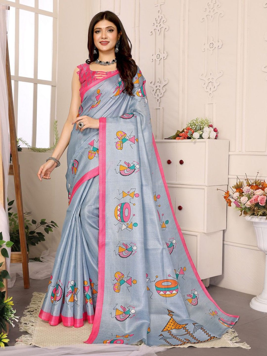 priyashi Ethnic Motifs Printed Saree-picture-12