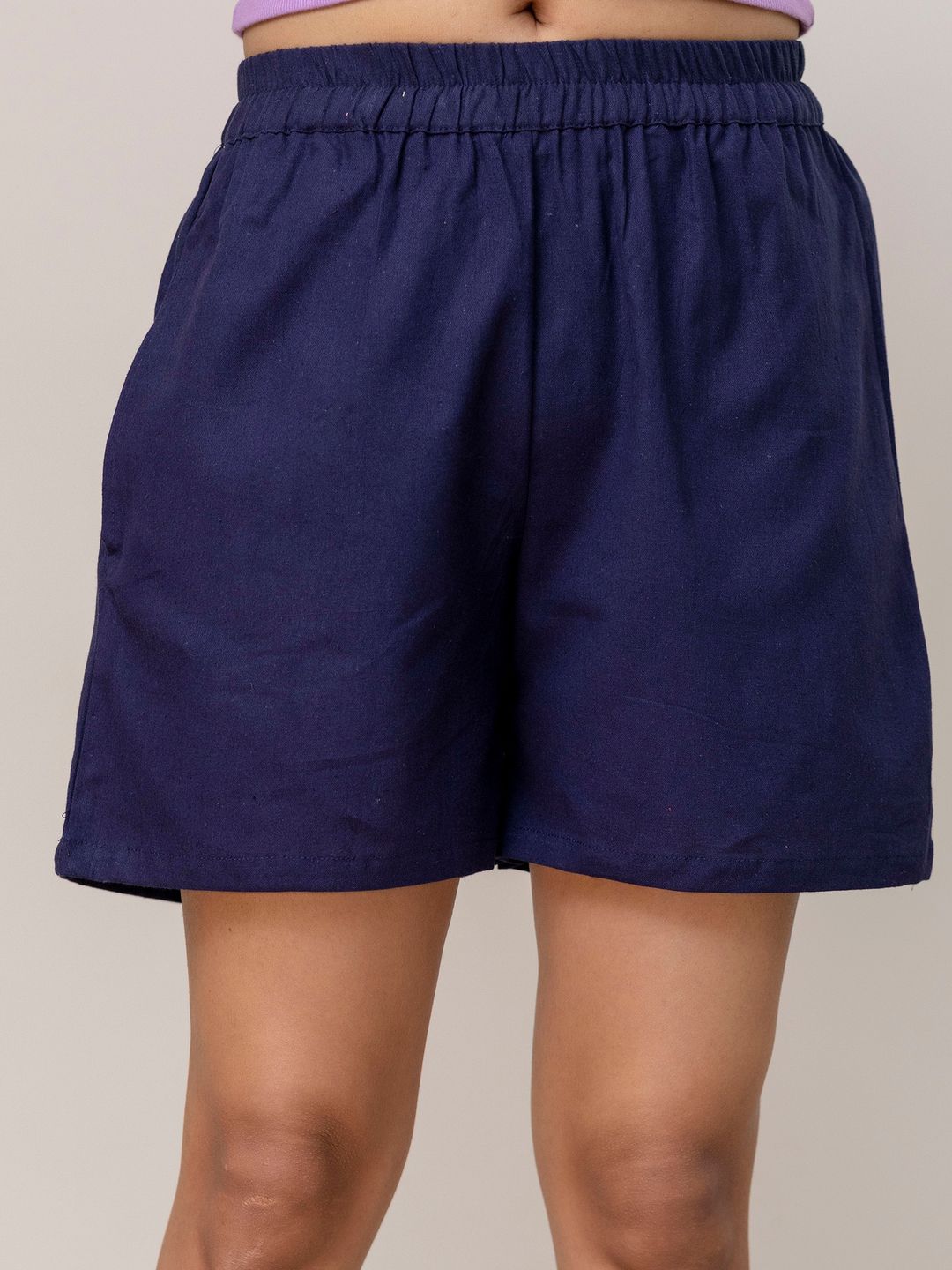 PalloStyle Women Regular Fit Mid-Rise Cotton Shorts-picture-12