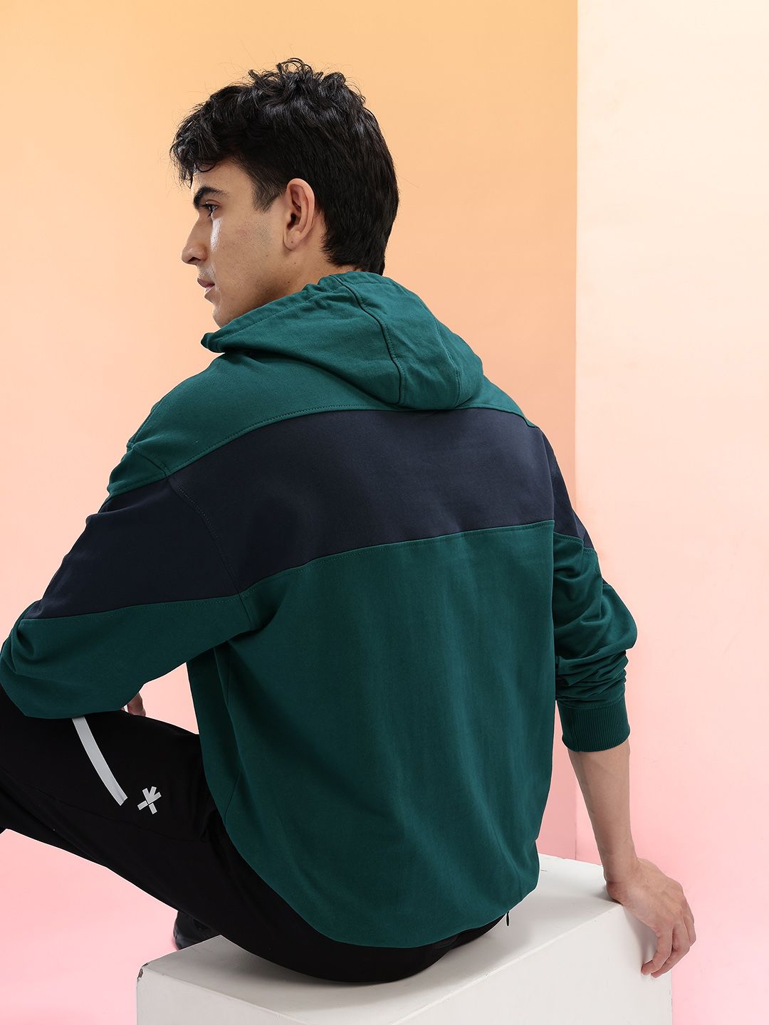 HRX by Hrithik Roshan Striped Hooded Sweatshirt-image-14