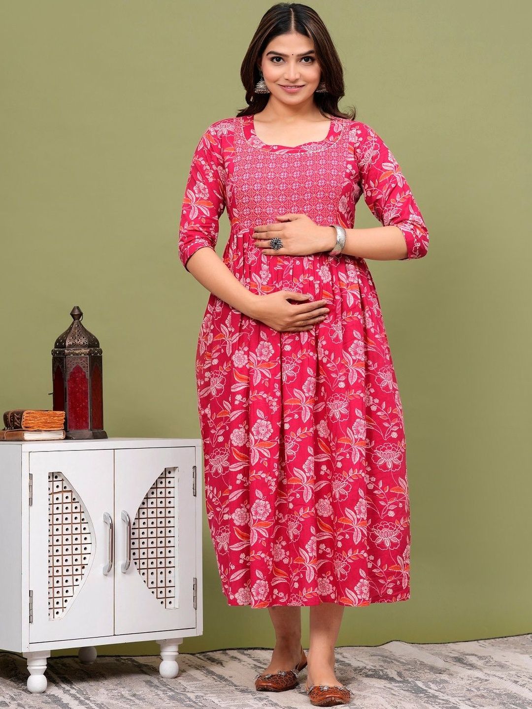 Nevisha Style Women Floral Cotton Anarkali Kurtas-picture-13