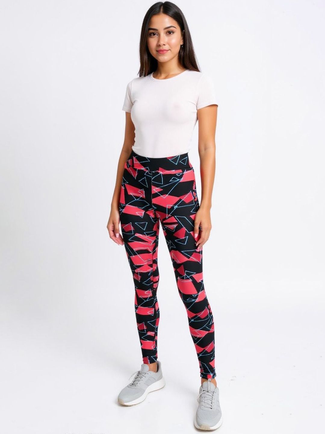 KGN HUB Women Printed Slim-Fit Ankle Length Sports Tights-picture-13