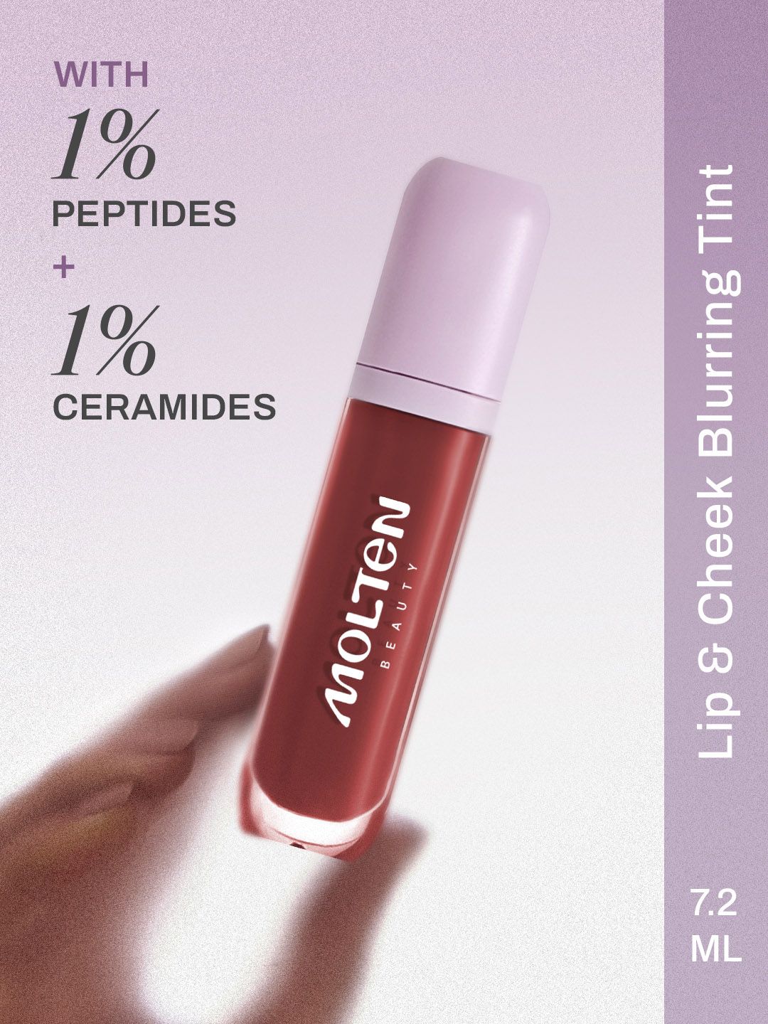 Molten Beauty Velvet Blur Lip & Cheek Tint With 1% Peptides - 7.2 ml - Blush Veil 04-image-35