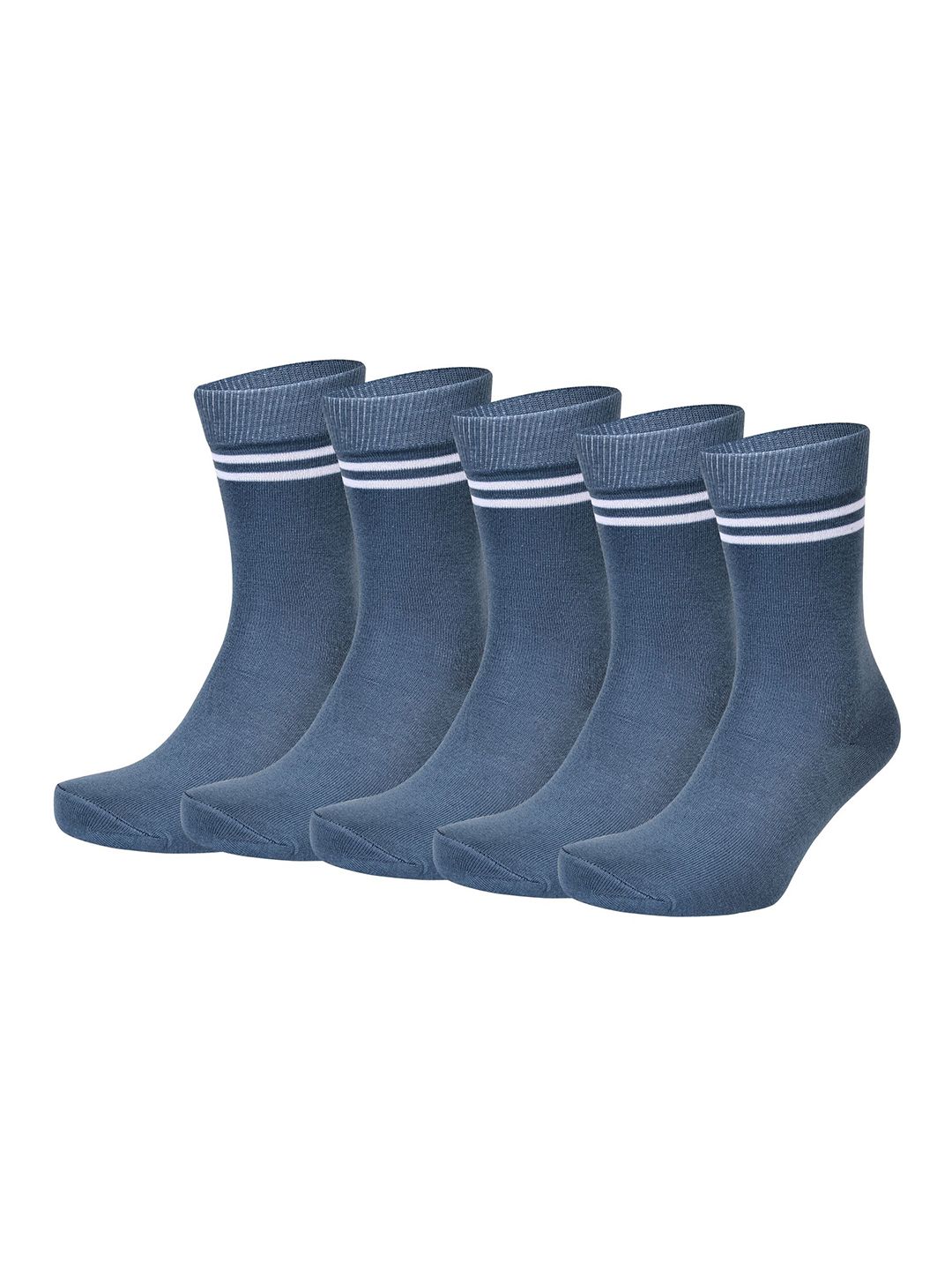 bizala Kids Pack Of 5 Striped Calf-Length Socks-image-39