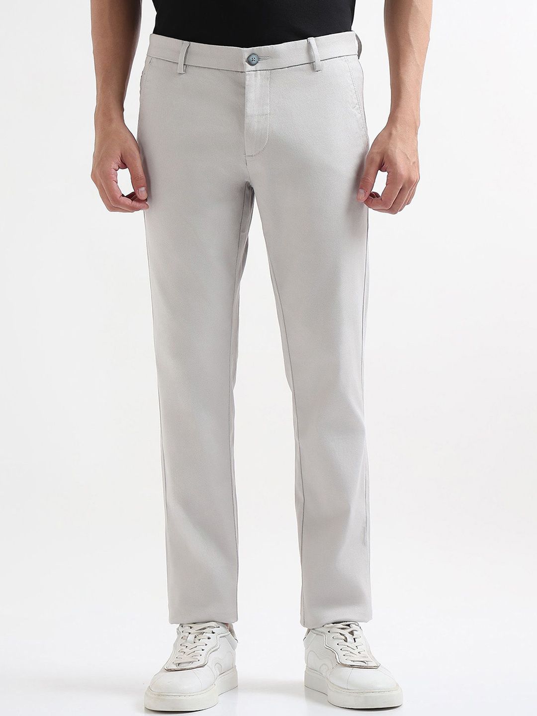 Arrow Sport Men Slim Fit Mid-Rise Trousers-picture-25