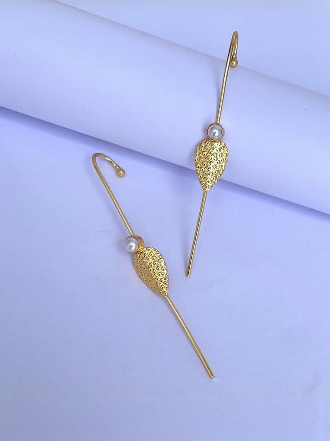 MISS ASTUTE Women Gold-Plated Brass Pearls Earrings-picture-24