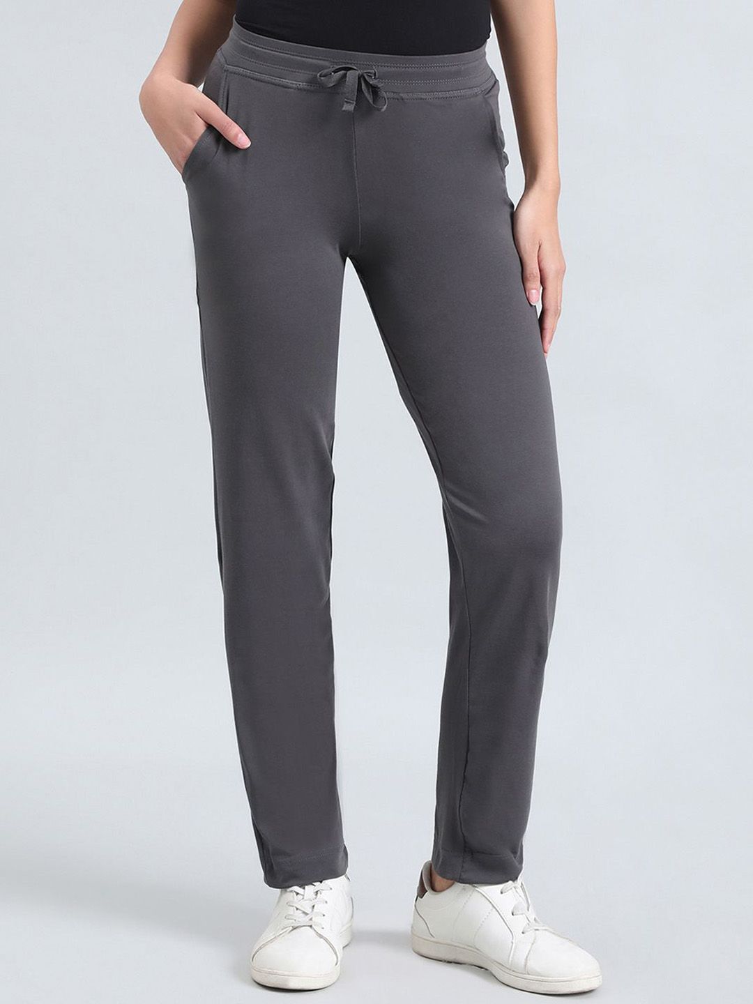 Go Colors Women Pure Cotton Relaxed Fit Mid Rise Stretchable Track Pants-picture-23