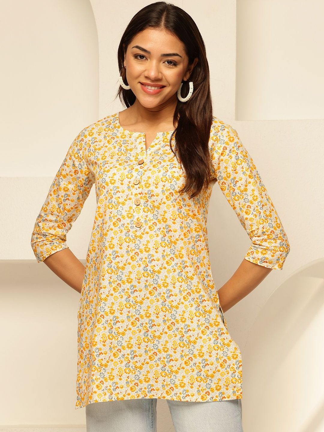 HERE&NOW Women Cotton Printed Regular Tops-picture-40