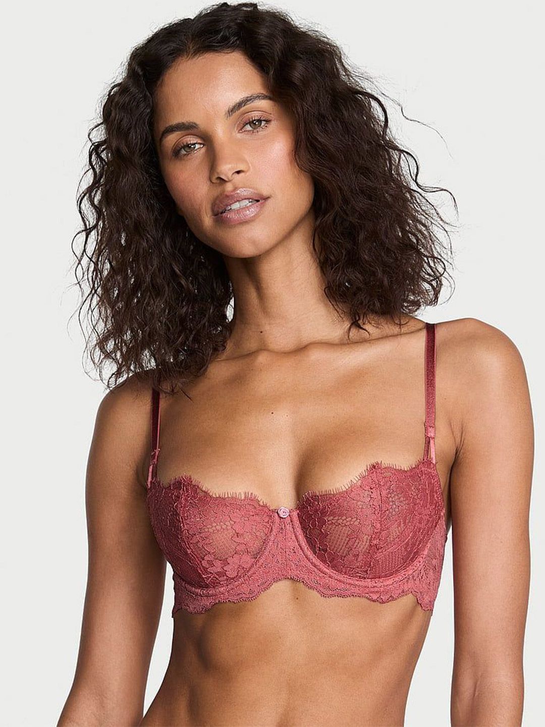 Victoria's Secret Women Floral Lace Medium Coverage Underwired Balconette Bra-picture-41