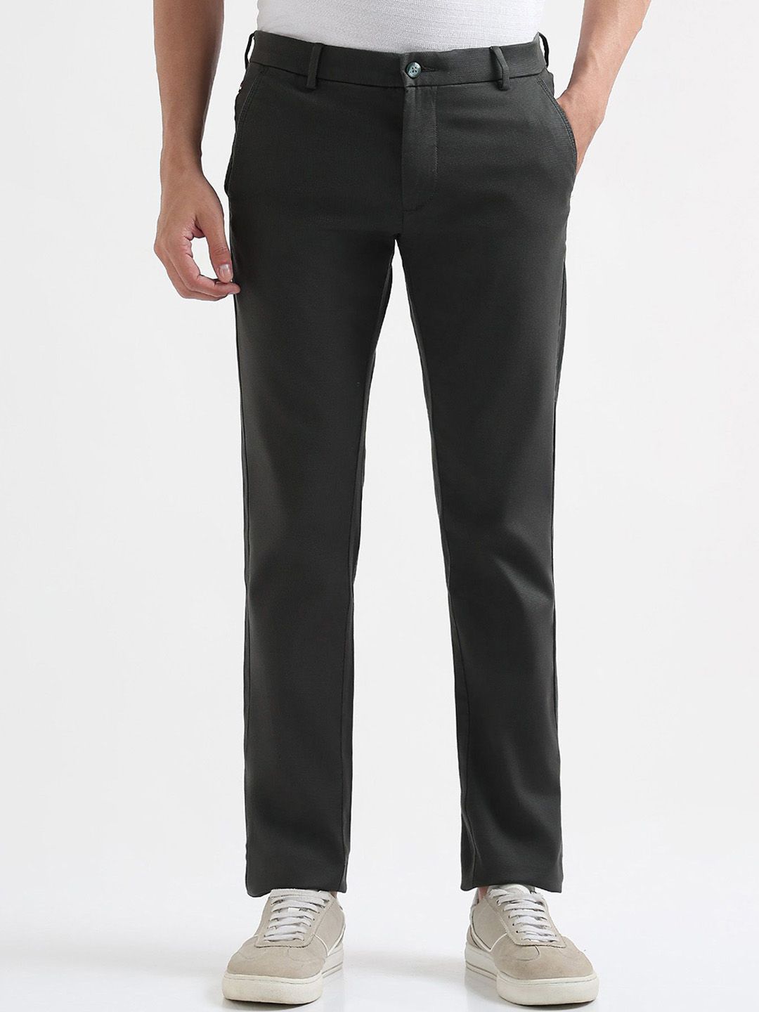 Arrow Sport Men Slim Fit Mid-Rise Trousers-picture-23
