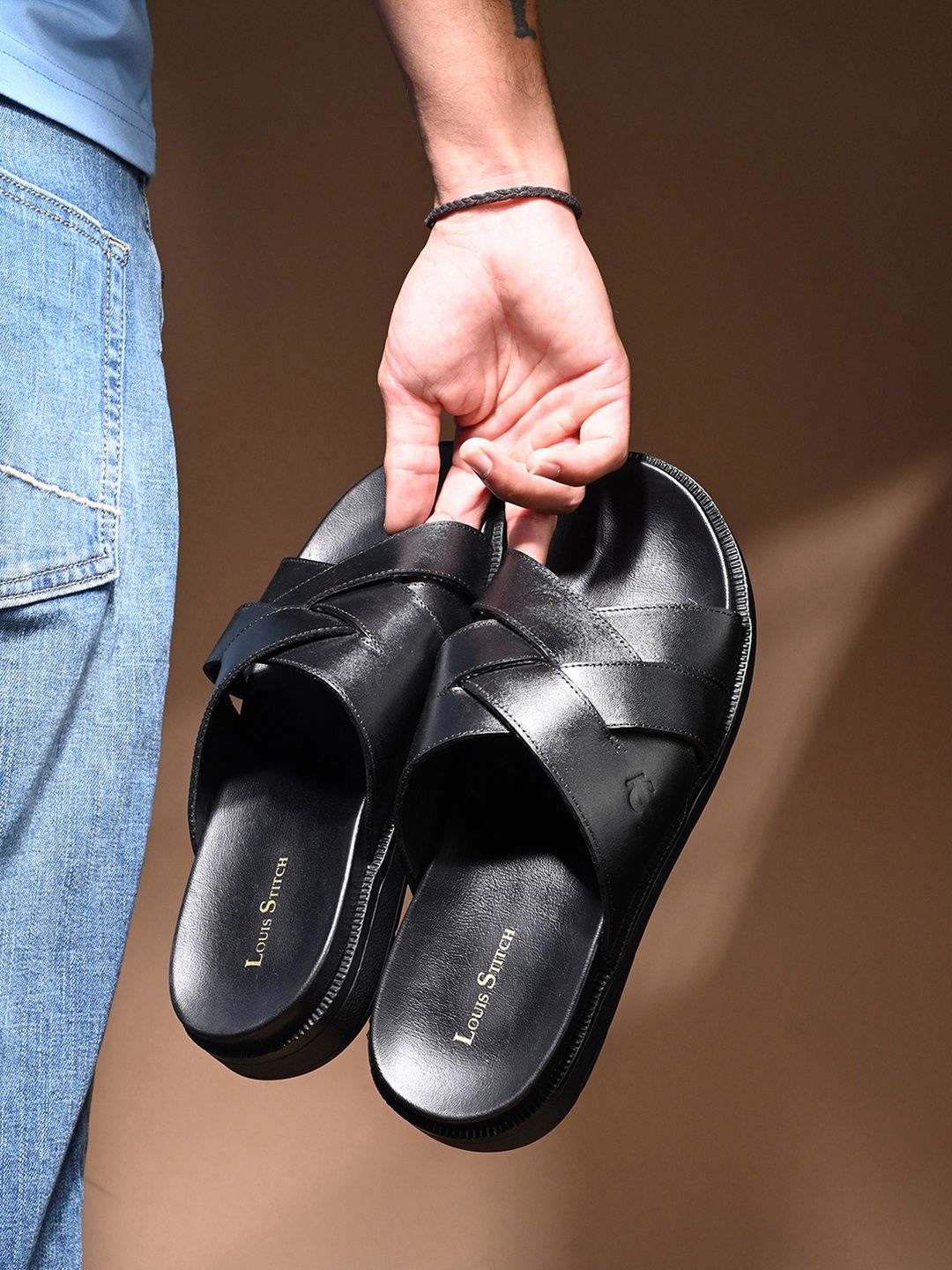 LOUIS STITCH Men Leather Comfort Sandals-picture-56