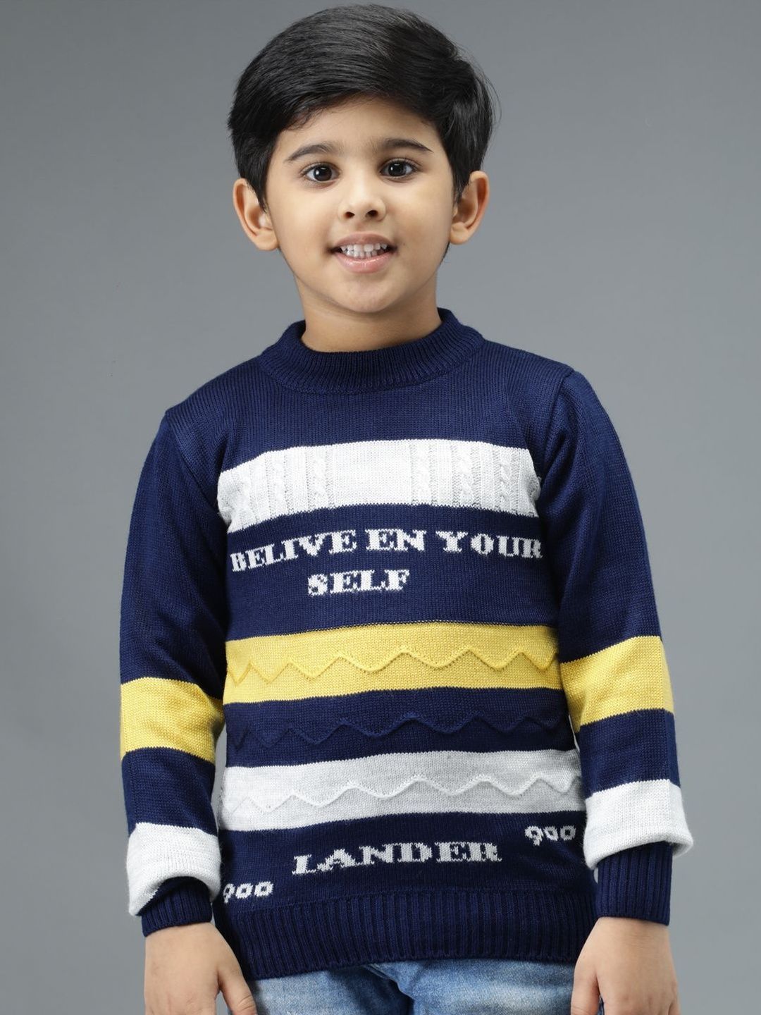 Anixa Boys Pack Of 2 Striped Woollen Sweaters-picture-40