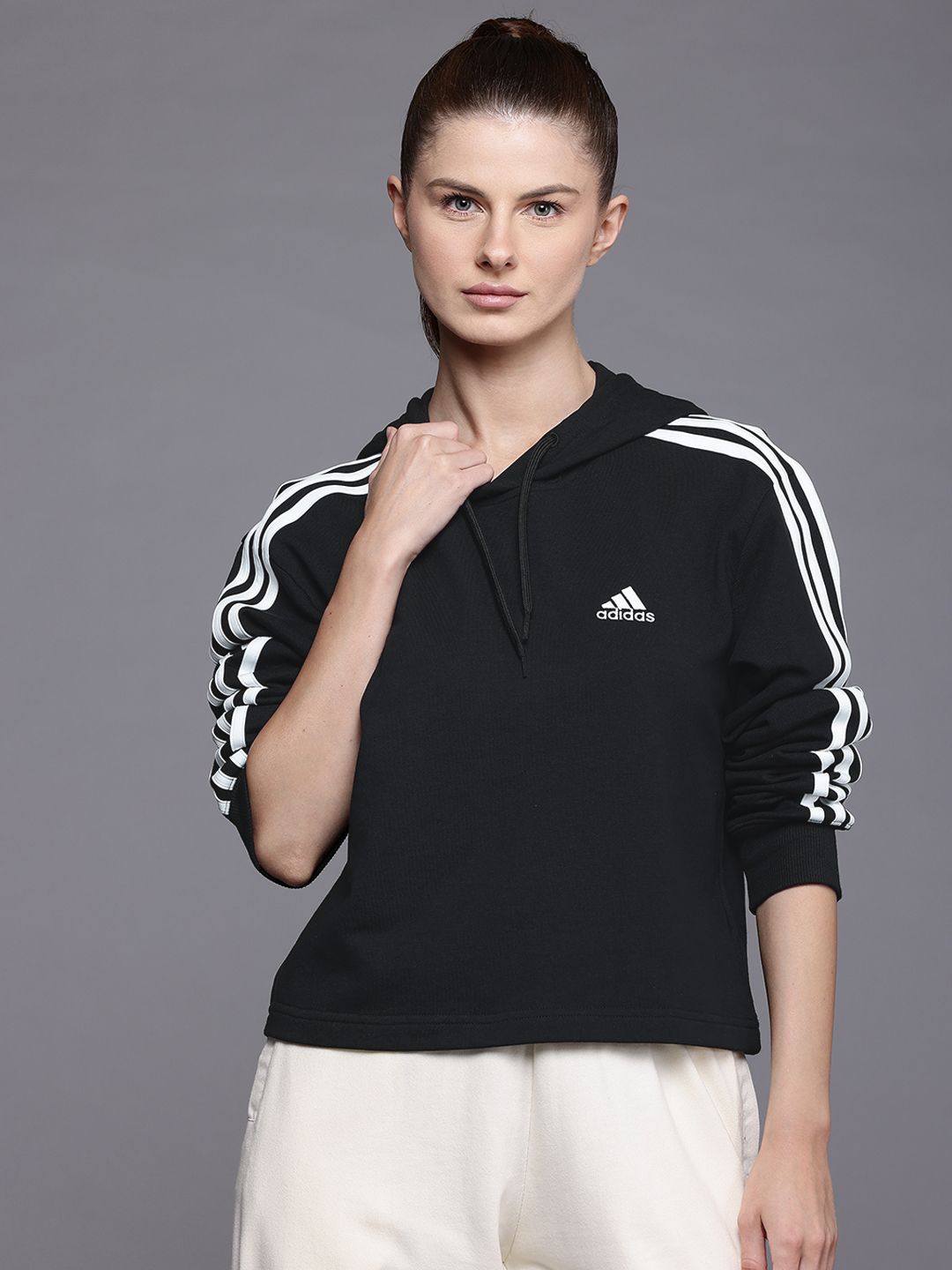 ADIDAS 3 Stripes Hooded Sweatshirt-image-19