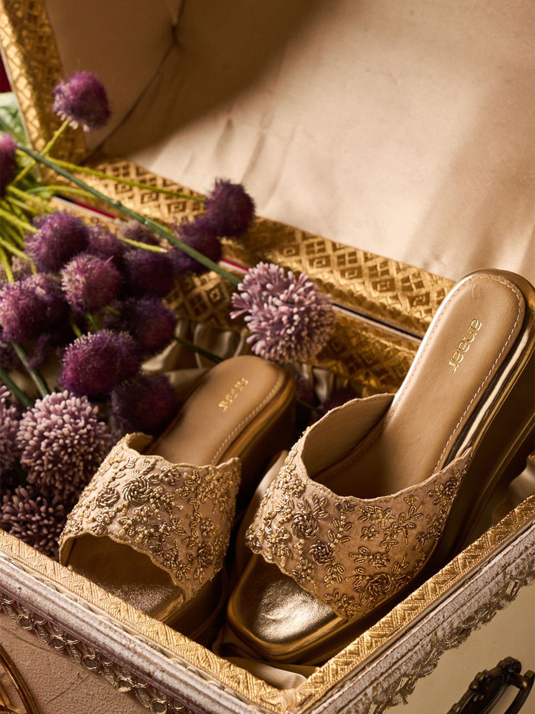 Anaar Embellished Wedge Heel Sandals-picture-17