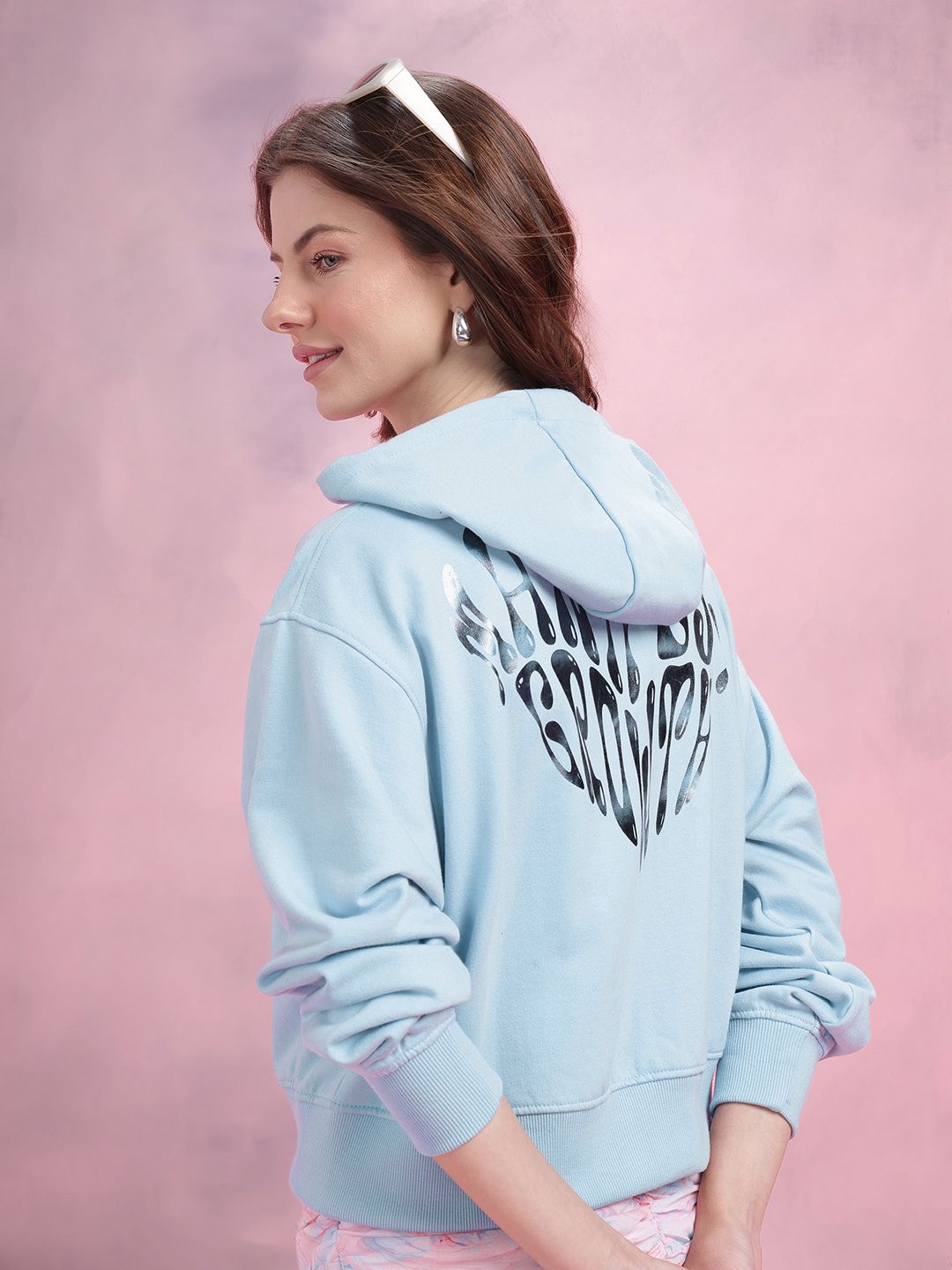 DressBerry Women Printed Hooded Sweatshirt-picture-17