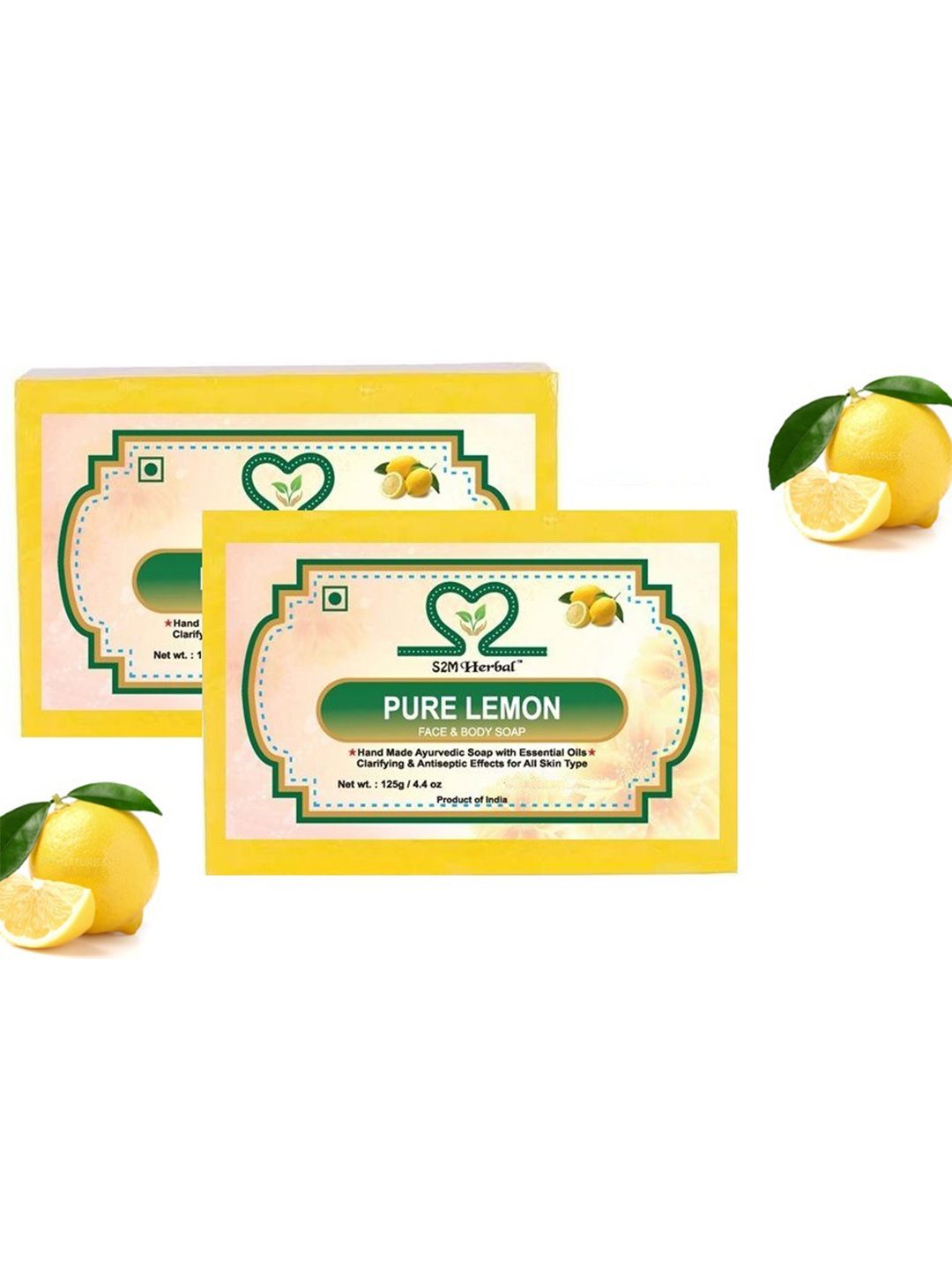 S2M Herbal Set Of 2 Lemon Soap- 125 g Each-picture-57
